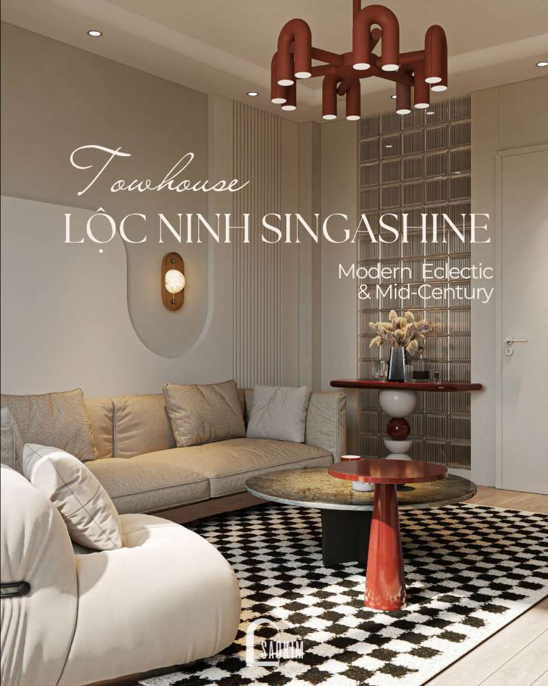 Thiết kế liền kề Lộc Ninh Singashine phong cách Modern Eclectic kết hợp Mid-century - Khi Không Gian Sống Trở Thành Tuyên Ngôn Cá Tính
